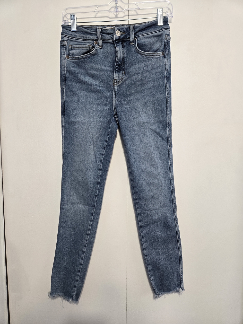 We‎ The Free Twentynine High Rise Skinny Jeans Raw Hem Light Wash Size 29